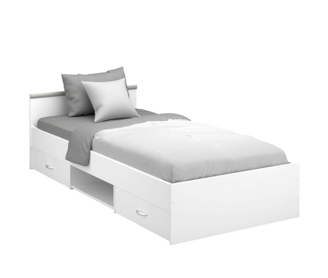 Cama juvenil village con 2 cajones en varios colores 90x200 cm