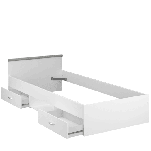 Cama Village Youth 2 Gavetas 1 Oca Branco e Cinza Quarto Infantil 90x200 cm Cama Village Youth 2 Gavetas 1 Oca Branco e Cinza Quarto Infantil 90x200 cm