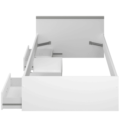 Cama Village Youth 2 Gavetas 1 Oca Branco e Cinza Quarto Infantil 90x200 cm Cama Village Youth 2 Gavetas 1 Oca Branco e Cinza Quarto Infantil 90x200 cm