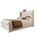Cama individual de algodón con almacenaje 100x210 Cama individual de algodón con almacenaje 100x210 Beige
