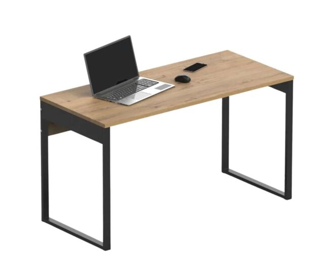 Mesa de estudio nexus color roble gold y negro despacho industrial