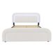 Cama de matrimonio de piel sintética con 4 cajónes 170x208 Cama de matrimonio de piel sintética con 4 cajónes 170x208 Blanco