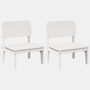 vidaXL Cadeiras de jardim 2 pcs 60x52,5x72 cm pinho maciço branco