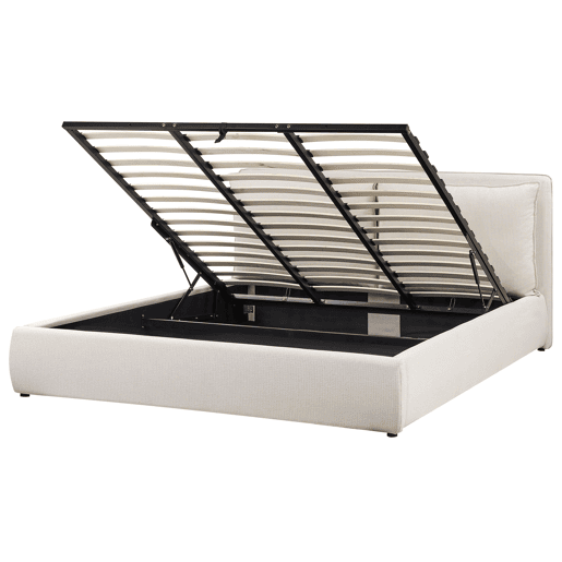 Cama baú Tecido BAJONNA 180 x 200 cm Creme
