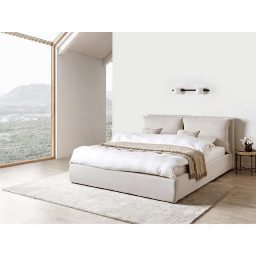 Cama baú Tecido BAJONNA 180 x 200 cm Creme