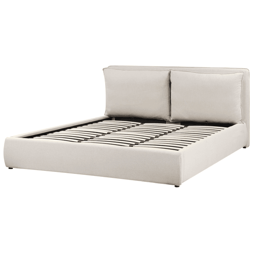Cama baú Tecido BAJONNA 180 x 200 cm Creme