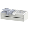 Cama de rodízio 105x190 cm, Cama de rodízio grande, Cama de casal Terai Youth branca