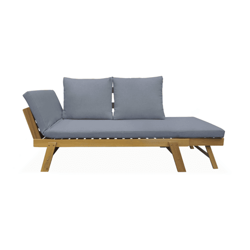 Banco de jardim de 23 lugares, Jalance, Cinza, 200x75.5x38 cm