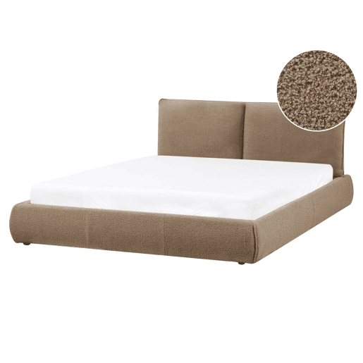 Beliani Cama de água Bouclé VINAY