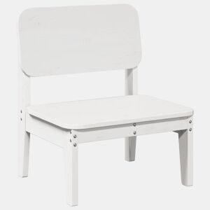 vidaXL Cadeira de jardim 60x52,5x72 cm madeira de pinho maciça branco