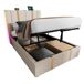 Cama individual de lino con almacenaje Cama individual de lino con almacenaje Beige