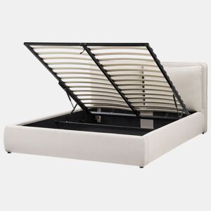 Cama baú Tecido BAJONNA 160 x 200 cm Creme