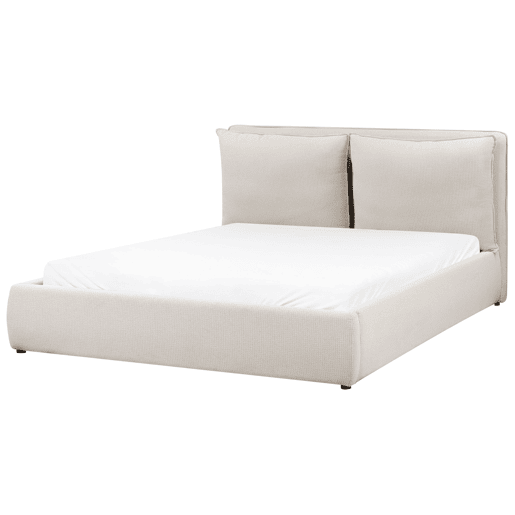 Cama baú Tecido BAJONNA 160 x 200 cm Creme
