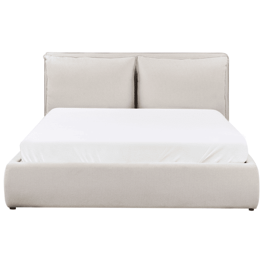 Cama baú Tecido BAJONNA 160 x 200 cm Creme