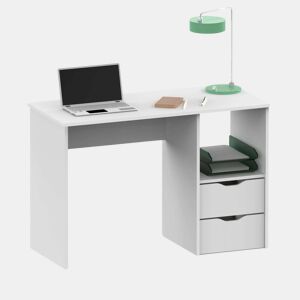 Mesa de escritório Eko Study com 2 gavetas em branco 76x115x50 cm