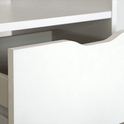 Mesa de escritório Eko Study com 2 gavetas em branco 76x115x50 cm