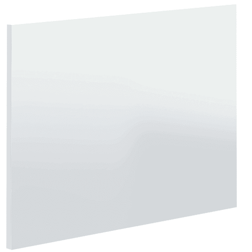 Armário de banheiro de parede estilo contemporâneo Aruba em branco com 2 gavetas e espelho 80x45x57 cm (sem pia)