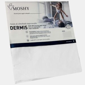 Fronha Dermis, Branca, Individual, Antiácaro, Respirável, Impermeável, Poliuretano, 135 cm