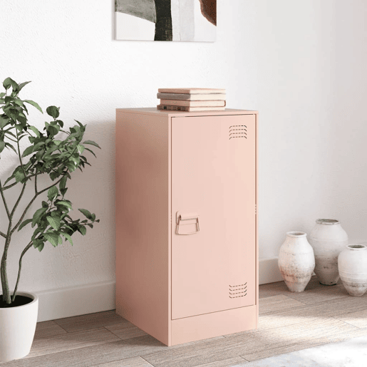 vidaXL Aparador 34,5x39x73 cm aço rosa