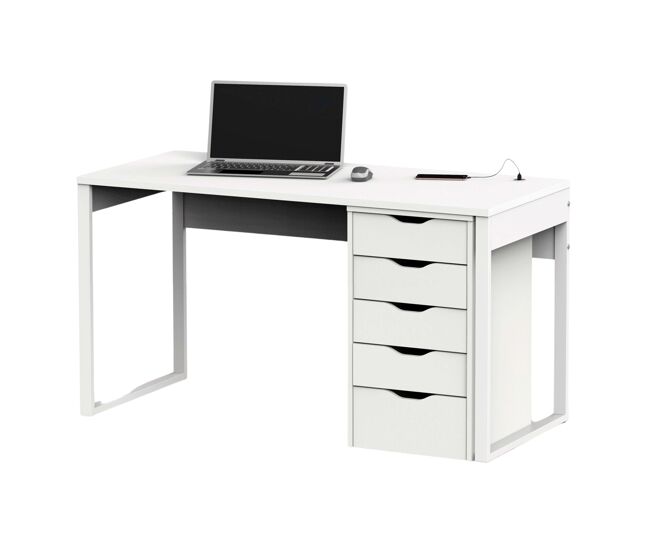 Pack muebles despacho scaled estilo moderno color blanco
