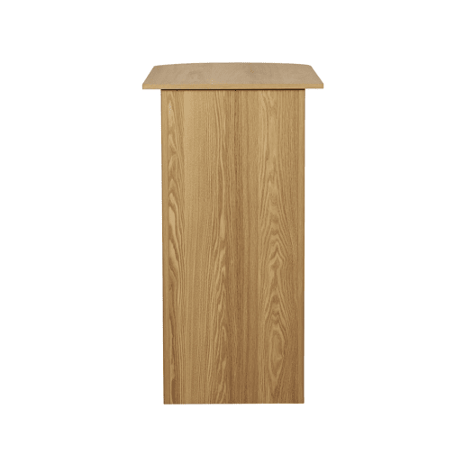 Mesa alta de cozinha decorada em madeira com armazenamento, Wallis, Natural, 120x55x100 cm