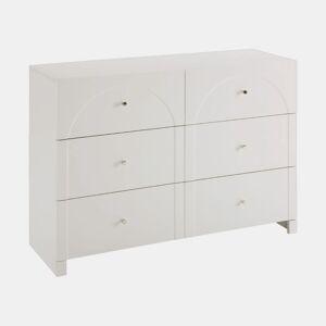 Aparador branco com 6 gavetas A82L120P40 cm