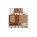 Cómoda efecto madera con 2 puertas y 3 cajones de ratán Cómoda efecto madera con 2 puertas y 3 cajones de ratán Marrón