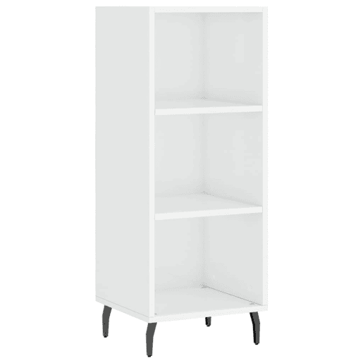 vidaXL Aparador 34,5x32,5x90 cm derivados de madeira branco brilhante