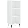 vidaXL Aparador 34,5x32,5x90 cm derivados de madeira branco brilhante