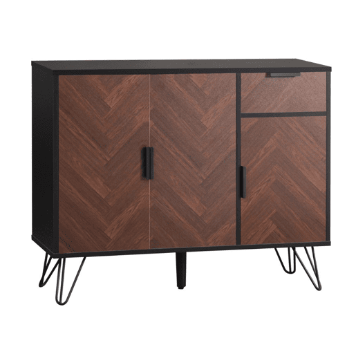 Aparador moderno com gaveta em madeira escura e efeito preto 90x30x71,5cm Aparador moderno com gaveta em madeira escura e efeito preto 90x30x71,5cm