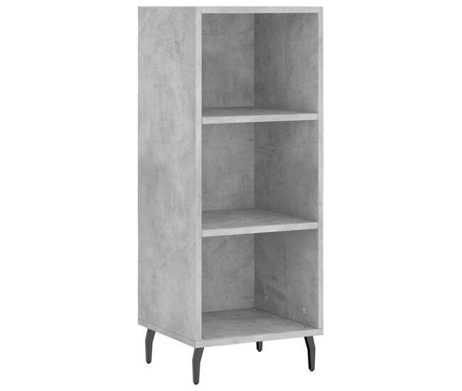 Vidaxl aparador de madera de ingeniería gris hormigón 34,5x32,5x90 cm