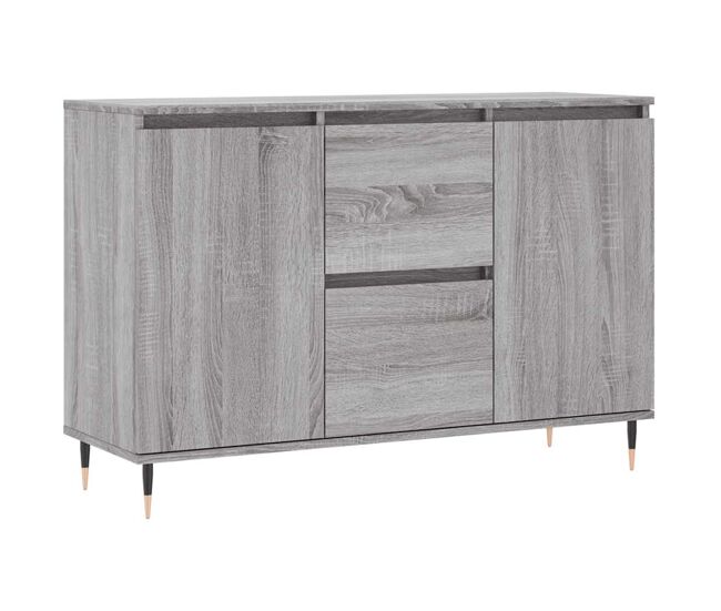 Vidaxl aparador de madera de ingeniería gris sonoma 101,5x35x70 cm