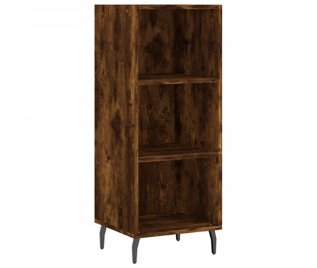 Vidaxl aparador de madera de ingeniería roble ahumado 34,5x32,5x90 cm