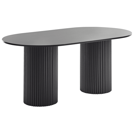 Mesa de jantar SHERIDAN Preto 180 cm 100 cm
