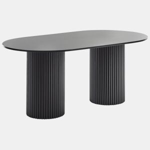 Mesa de jantar SHERIDAN Preto 180 cm 100 cm