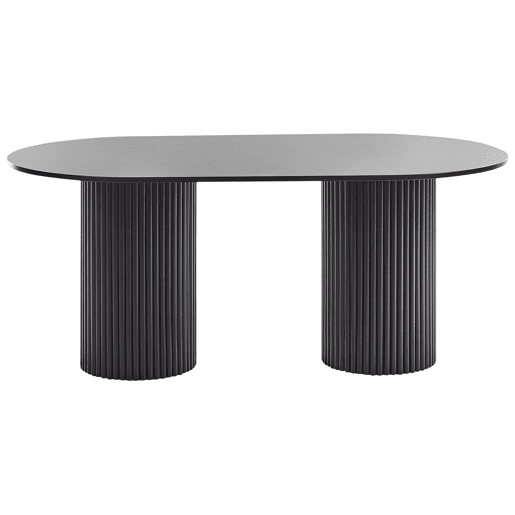 Mesa de jantar SHERIDAN Preto 180 cm 100 cm