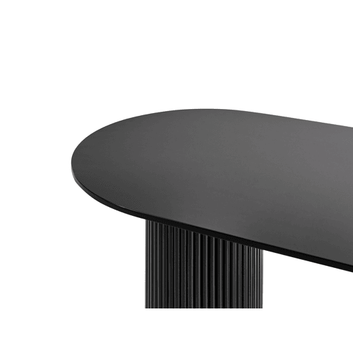 Mesa de jantar SHERIDAN Preto 180 cm 100 cm