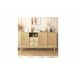 Aparador efecto madera con 3 puertas correderas de ratán Aparador efecto madera con 3 puertas correderas de ratán Beige