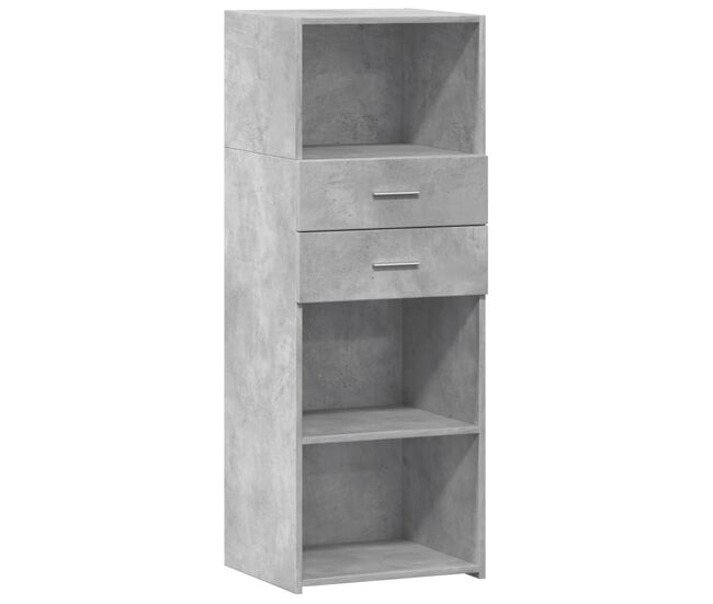 Vidaxl aparador alto madera de ingeniería gris hormigón 45x42,5x124 cm