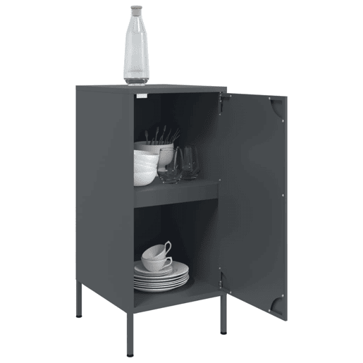 vidaXL Aparador 36x39x79 cm aço antracite