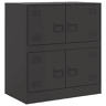 vidaXL Aparador 67x39x73 cm aço preto