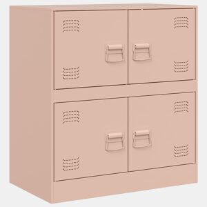 vidaXL Aparador 67x39x73 cm aço rosa