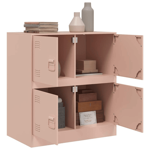 vidaXL Aparador 67x39x73 cm aço rosa vidaXL Aparador 67x39x73 cm aço rosa