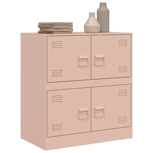 vidaXL Aparador 67x39x73 cm aço rosa vidaXL Aparador 67x39x73 cm aço rosa