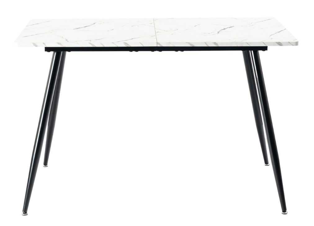 Mesa de comedor rectangular con efecto mármol 75x75