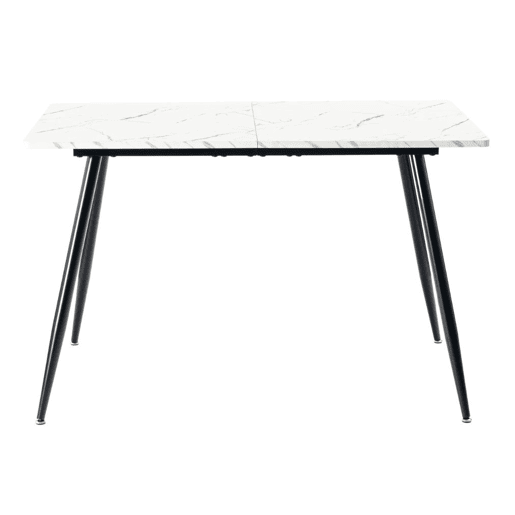 Mesa de jantar retangular estilo escandinavo efeito mármore branco 120x75cm Mesa de jantar retangular estilo escandinavo efeito mármore branco 120x75cm