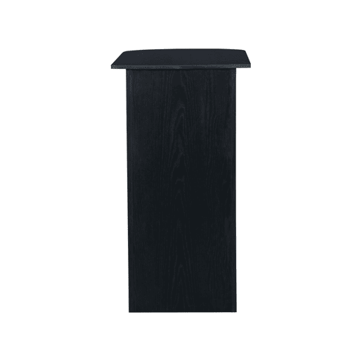 Mesa alta de cozinha decorada em madeira com armazenamento, Wallis, Preto, 120x55x100 cm
