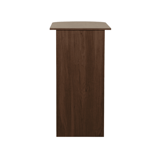 Mesa alta de cozinha decorada em madeira com armazenamento, Wallis, Madeira de nogueira, 120x55x100 cm