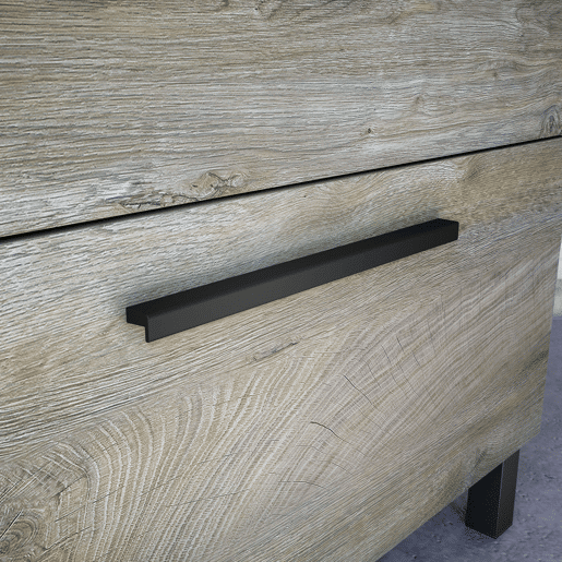 Móveis de banheiro Athenea Natural Style na cor carvalho do Alasca com espelho 80x80x45 cm (com pia de cerâmica)