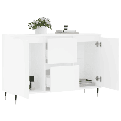 vidaXL Aparador 101,5x35x70 cm derivados de madeira branco